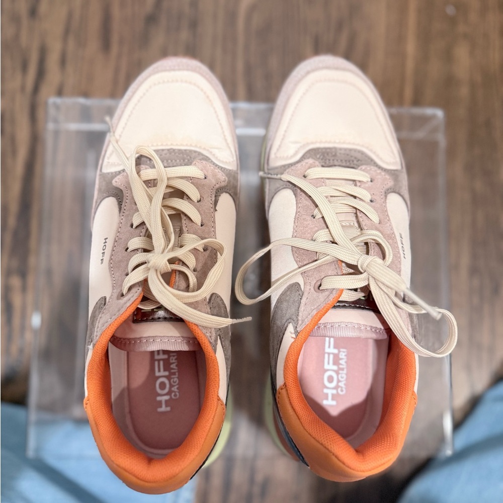 Hoff Women’s City Casual Sneaker Beige Earth Silver Peach Size 8 - Picture 4 of 10